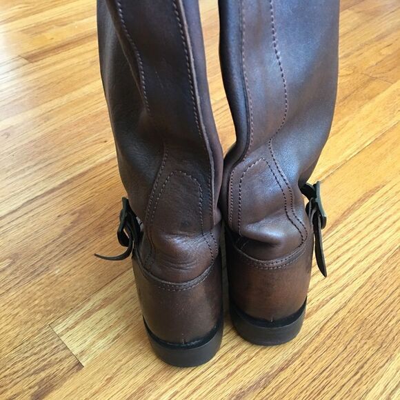 FRYE Veronica Tall Brown Leather Slouch Boots | Size 6.5 - Picture 10 of 15
